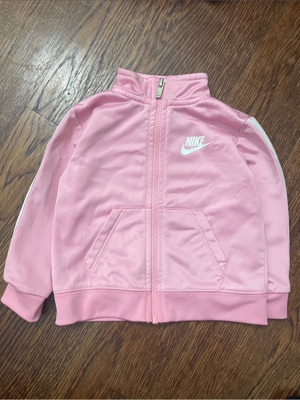 Nike Pink Zip-Up Athletic Jacket with White Logo